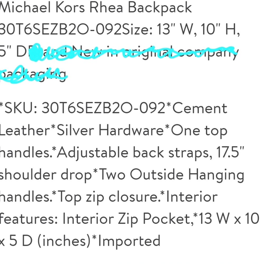 Michael Kors Rhea backpack - Picture 14 of 14